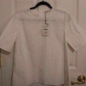 Zara Classic White Short Sleeve Tee